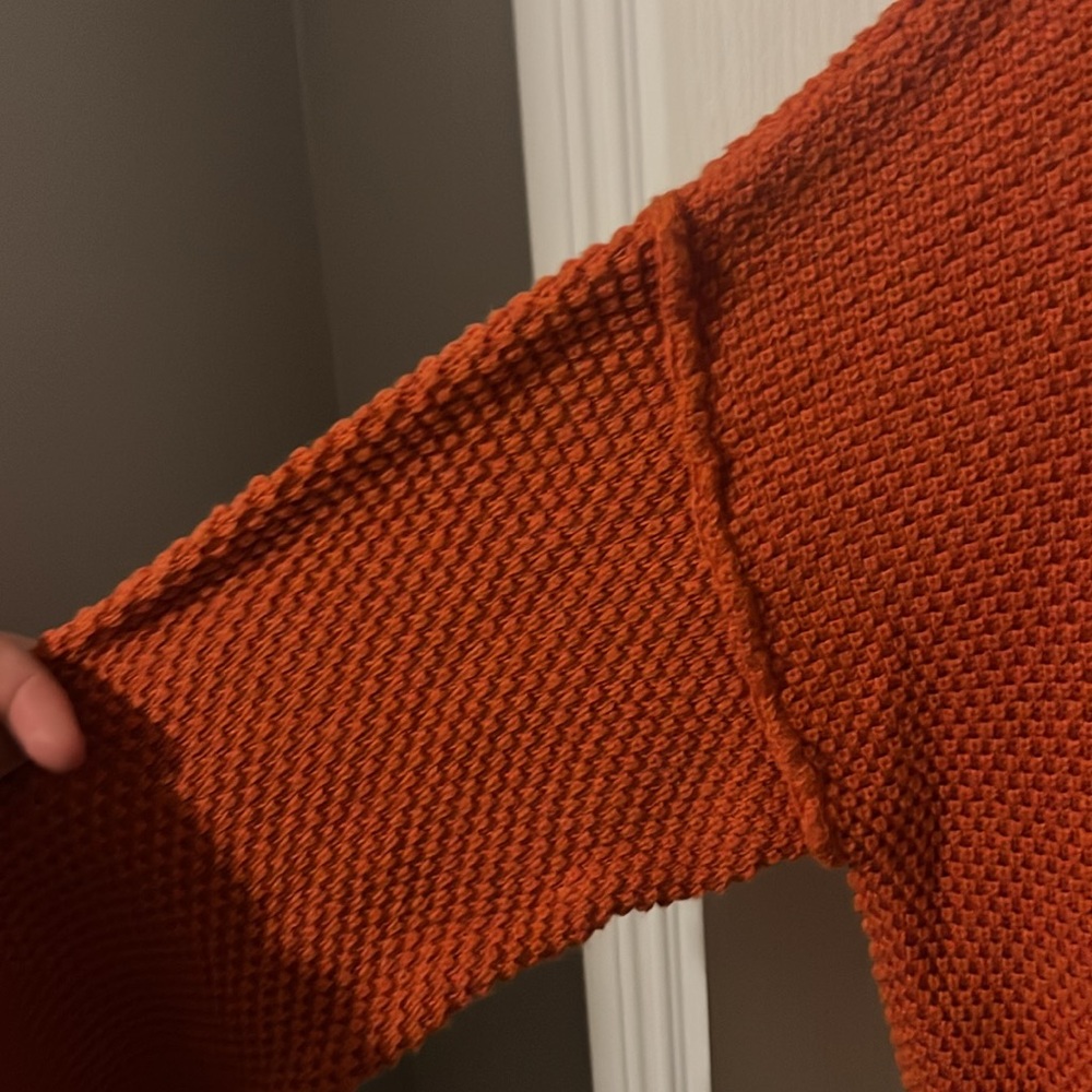 orange button sweater - Picture 4 of 5
